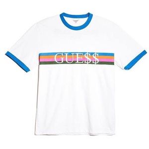 Guess x A$AP Rocky Rainbow Ringer T-Shirt